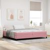 vidaXL Cama tipo Box Spring con colch&oacute;n Rosa 200 x 200 cm tela