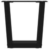vidaXL Patas para mesa de centro en forma de V (2 unidades), color negro, 40 x (30-31,3) cm, acero