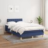 vidaXL Cama box spring con colch&oacute;n tela azul 120x190 cm