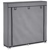 vidaXL Zapatero con funda de tela gris 115x28x110 cm