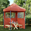 vidaXL Carpa de Fiesta Terracota 200 x 200 x 306 cm Tela Oxford