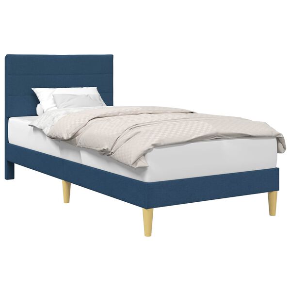 vidaXL Estructura de cama con cabecera Azul 80 x 200 cm tela