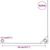 vidaXL Lona gris antracita 4x5 m 650 g/m²
