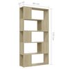vidaXL Librer&iacute;a separador contrachapada roble Sonoma 80x24x155 cm