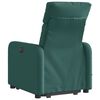 vidaXL Sill&oacute;n masaje el&eacute;ctrico reclinable elevable tela verde oscuro