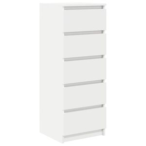 vidaXL Aparador con cajones blanco 37,5x35x99 cm madera de ingenier&iacute;a