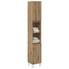 vidaXL Armario de baño madera contrachapada roble artisan 30x30x190 cm