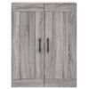 vidaXL Aparador alto madera contrachapada gris sonoma 69,5x34x180 cm