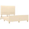 vidaXL Cama sin colch&oacute;n tela color crema 140x200 cm