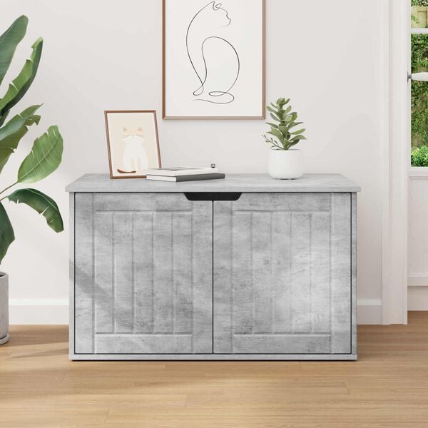 vidaXL Casa para Gatos Concreto 85 x 55 x 50,5 cm Madera de ingenier&iacute;a