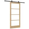vidaXL Puerta Corredera ORKDAL Natural y negro 93 x 202 cm