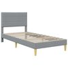 vidaXL Estructura de cama Gris Claro 80 x 200 cm Poli&eacute;ster