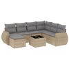 vidaXL Juego de sof&aacute;s de jard&iacute;n con cojines beige 8 pzas rat&aacute;n PE
