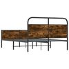 vidaXL Estructura de cama sin colch&oacute;n 135x190 cm madera roble Sonoma