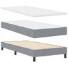 vidaXL Cama tipo Box Spring con colch&oacute;n Gris claro 90 x 190 cm tela