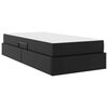 vidaXL Cama con almacenamiento y colch&oacute;n con colch&oacute;n 2 pcs Negro Cuero