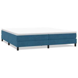 vidaXL Cama box spring sin colch&oacute;n terciopelo azul oscuro 200x220 cm