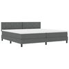 vidaXL Cama tipo Box Spring con colch&oacute;n Gris oscuro 200 x 200 cm tela