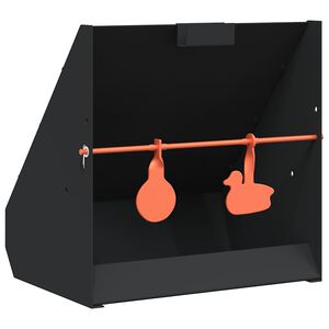 vidaXL Caja recogebalines Negro 31 x 23 x 31,5 cm Acero