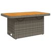 vidaXL Mesa de jard&iacute;n rat&aacute;n sint&eacute;tico y madera acacia gris 90x55x71 cm
