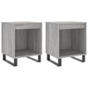vidaXL Mesita de noche 2 uds madera ingenier&iacute;a gris Sonoma 40x35x50 cm
