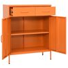 vidaXL Armario de almacenamiento acero naranja 80x35x101,5 cm