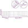 vidaXL Perrera de exterior de acero galvanizado 760x760x185 cm