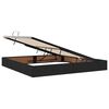 vidaXL Cama con almacenamiento y colch&oacute;n Negro 200 x 200 cm Poli&eacute;ster