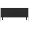 vidaXL Mueble para TV de acero negro 105x35x50 cm