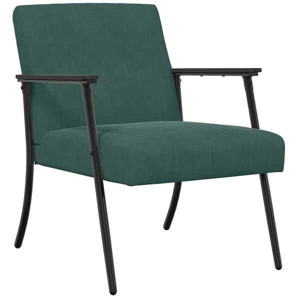 vidaXL sillón Verde oscuro 59 x 75 x 78 cm Terciopelo