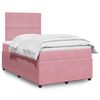 vidaXL Cama box spring con colch&oacute;n terciopelo rosa 120x200 cm