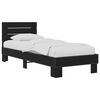 vidaXL Estructura de cama con cabecero Roble Negro 80 x 200 cm