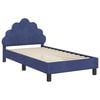vidaXL Cama para ni&ntilde;os con cabecero Azul Polic&iacute;a 80 x 160 cm
