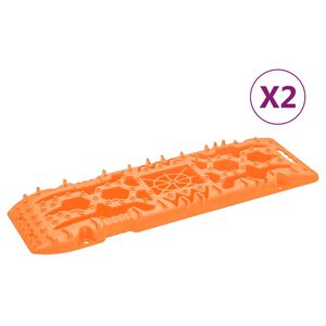 vidaXL Tablas de tracci&oacute;n 2 unidades nailon naranja 107x31x7 cm