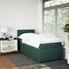 vidaXL Cama box spring con colchón terciopelo verde oscuro 90x200 cm