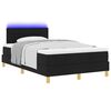 vidaXL Cama Box Spring LED con colch&oacute;n con LED Negro 120 x 200 cm tela