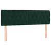vidaXL Cama box spring colch&oacute;n y LED terciopelo verde oscuro 160x200cm