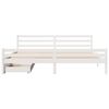 vidaXL Cama sin colch&oacute;n madera maciza de pino blanca 180x200 cm