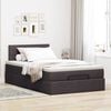 vidaXL Cama otomana con colch&oacute;n marr&oacute;n oscuro 120x200 cm tela
