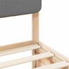 vidaXL Estructura de Cama con Cabecera Tapizada Gris Claro 90 x 200 cm
