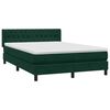 vidaXL Cama box spring con colch&oacute;n terciopelo verde oscuro 160x210 cm