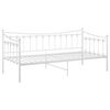 vidaXL Estructura de sof&aacute; cama sin colch&oacute;n metal blanco 90x200 cm