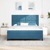 vidaXL Cama tipo Box Spring con colch&oacute;n Azul Oscuro 180 x 200 cm tela