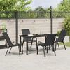 vidaXL Conjunto de Comedor de Jard&iacute;n 5 pcs Negro