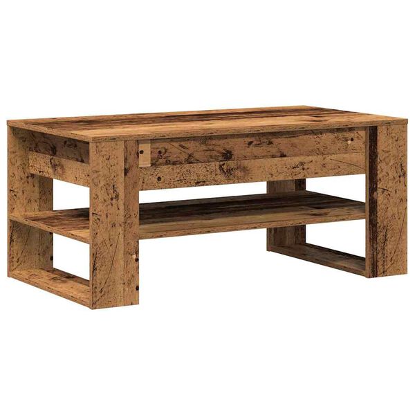 vidaXL Mesa de Café Madera envejecida 102 x 55 x 45 cm