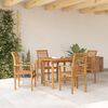 vidaXL Conjunto de Comedor de Jardín 5 pcs Marrón
