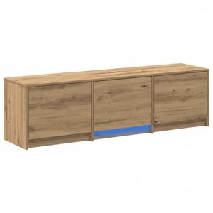 vidaXL Mueble de TV con LED 140 x 34 x 40 cm Roble artisan