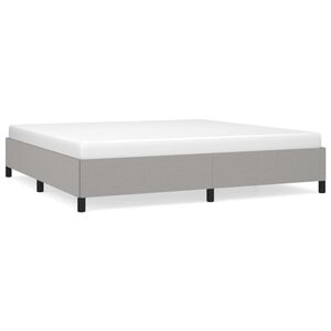 vidaXL Cama sin colch&oacute;n tela gris claro 200x200 cm