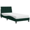 vidaXL Cama con colch&oacute;n Hanko terciopelo verde oscuro 80x200 cm