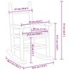 vidaXL Mecedora para ni&ntilde;os madera maciza de &aacute;lamo blanca